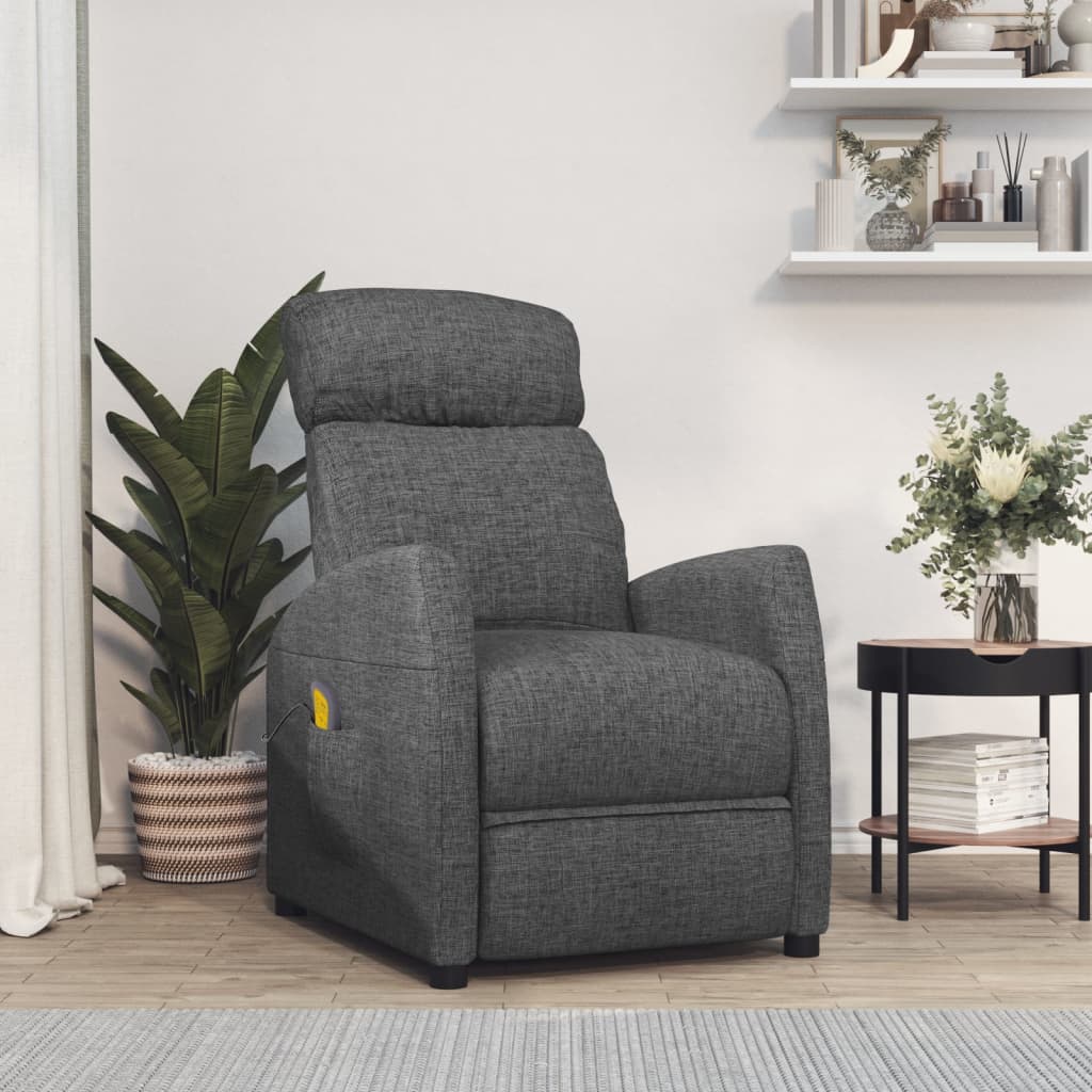 vidaXL Massage Recliner Chair Adjustable Push Armchair for Elderly Fabric