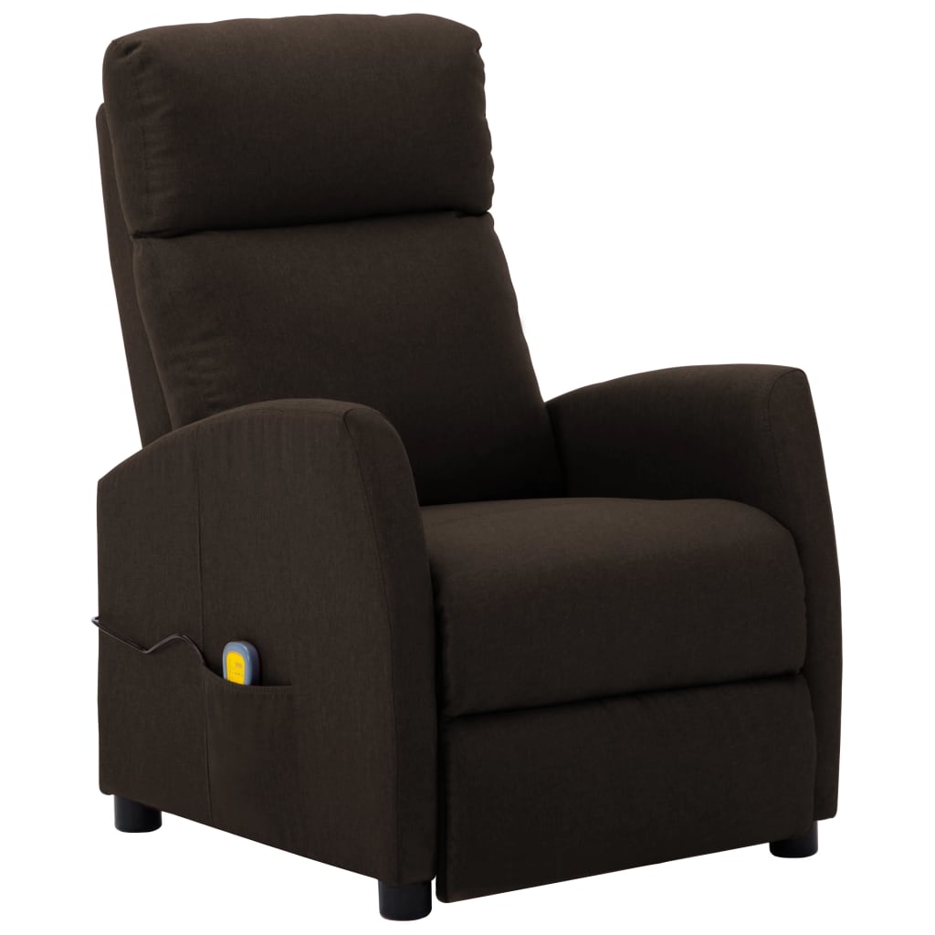 vidaXL Massage Recliner Chair Adjustable Push Armchair for Elderly Fabric