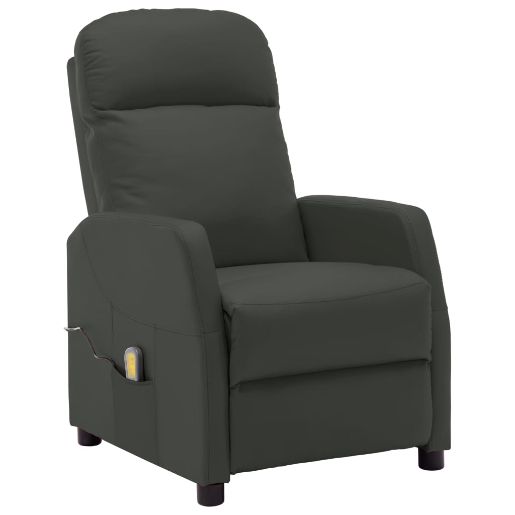 vidaXL Massage Reclining Chair Leisure Recliner for Home Theater Faux Leather