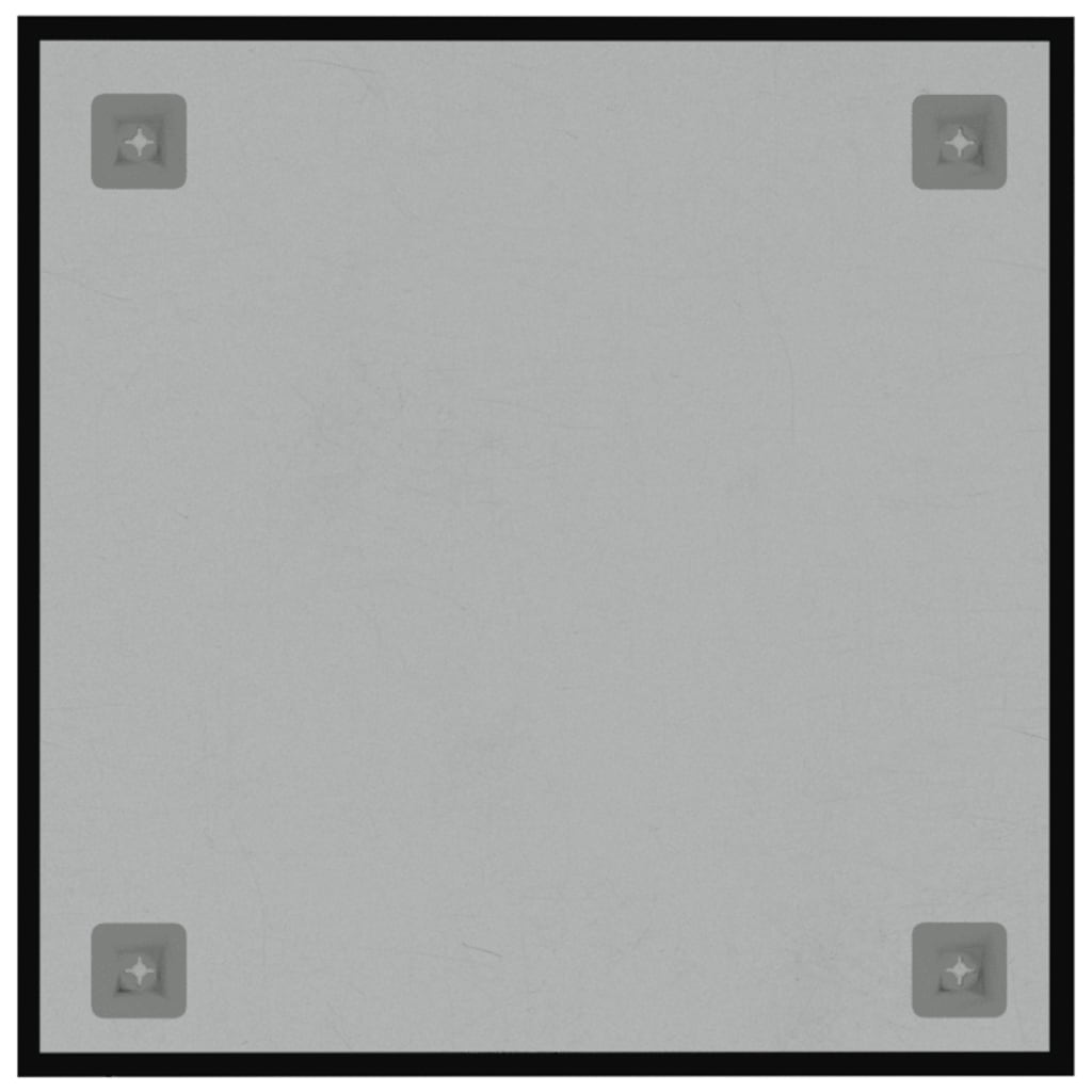vidaXL Wall-mounted Magnetic Board Black 15.7"x15.7" Tempered Glass