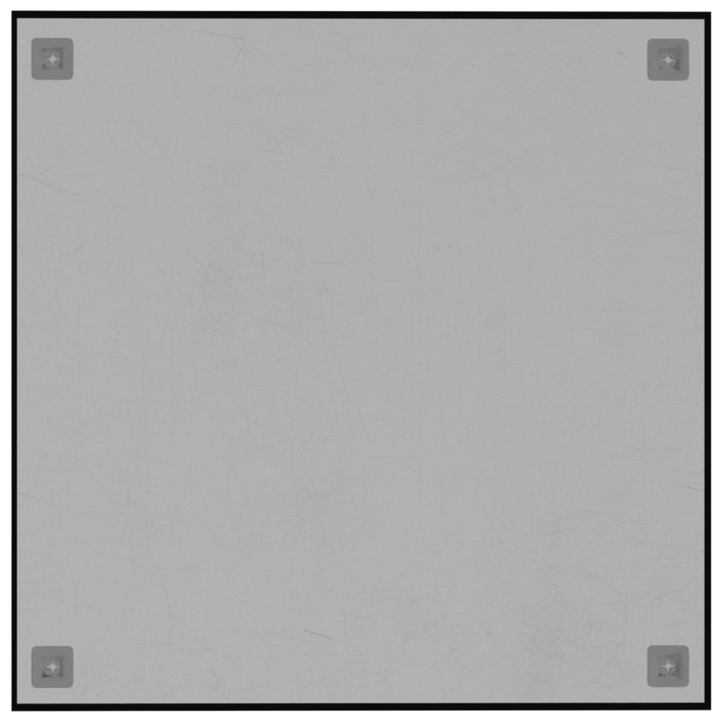 vidaXL Wall-mounted Magnetic Board Black 23.6"x23.6" Tempered Glass