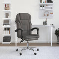 vidaXL Chair Accent Reclining Desk Chair with Wheels for Living Room Fabric
