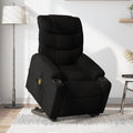 vidaXL Electric Stand up Massage Recliner Chair Black Fabric
