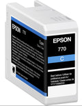 Genuine Epson 770 25ml UltraChrome Cyan Ink Cartridge, T770220
