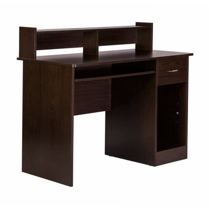 Contemporary Home Office Computer Desk in Espresso Wood Finish-0