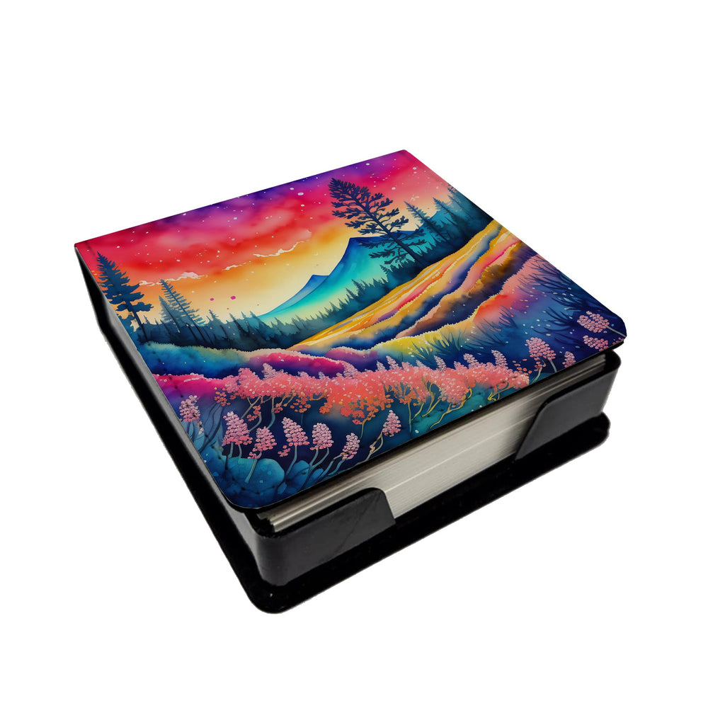 Colorful Yarrow PU Leather Note Paper Holder