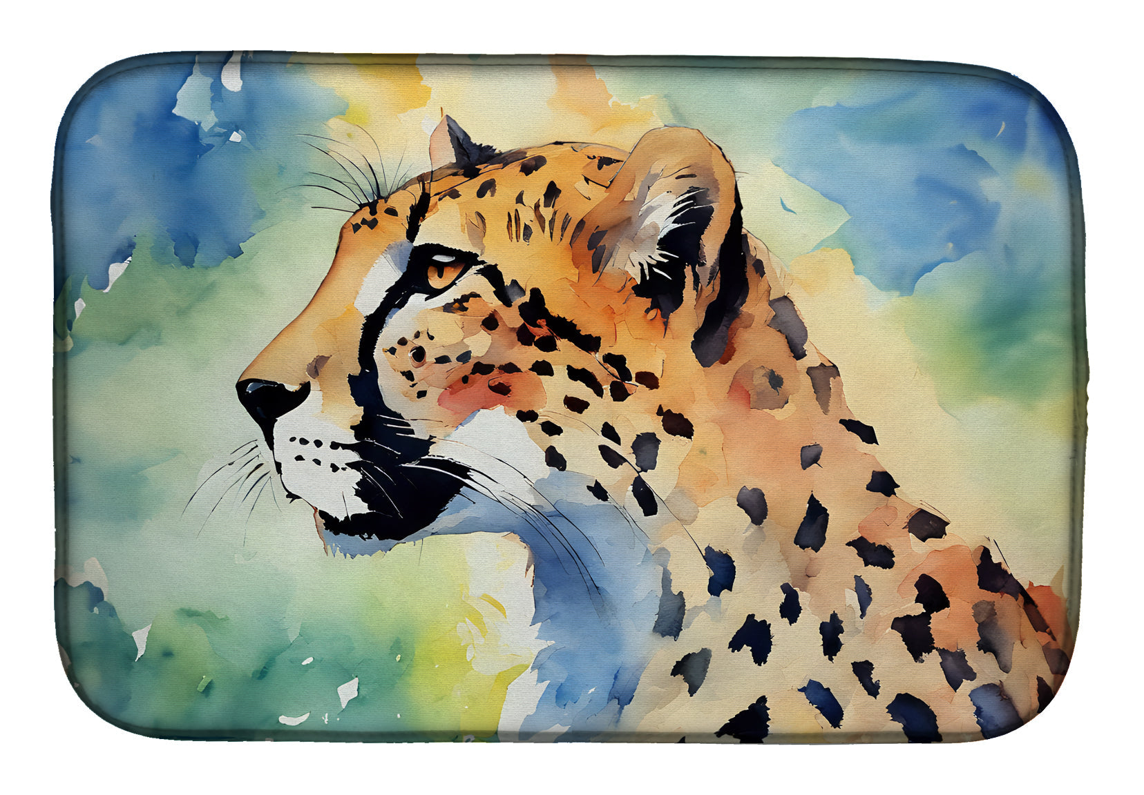 Cheetah Dish Drying Mat