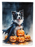 Border Collie Puppy Halloween House Flag