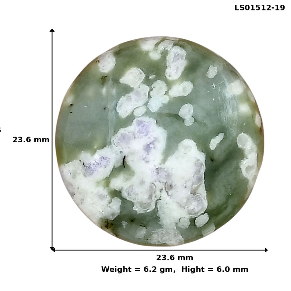 Peace Jade 23.6x23.6x6 mm Round Gemstone LS01512-19