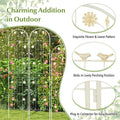 2 Pack - 7-ft Galvanized Steel Garden Trellis in White Metal Outdoor Finish