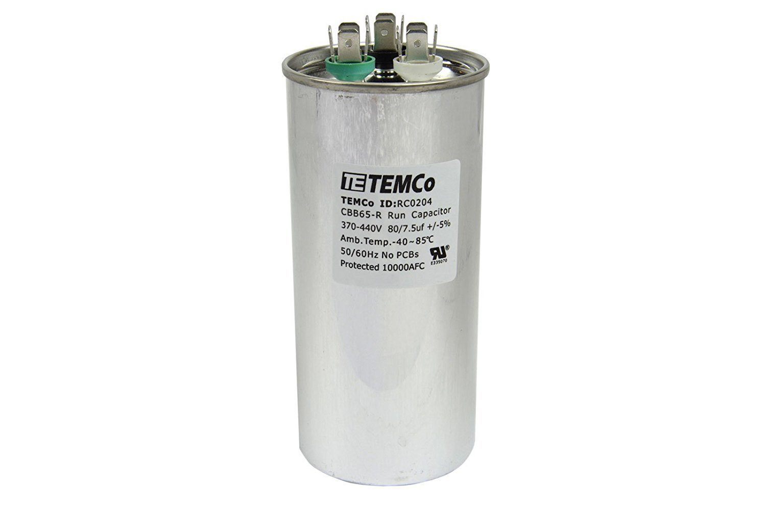 Lennox / Armstrong / Ducane Y4622 / Y462201 - 80 + 7.5 uf 370 / 440 Volt Volt VAC Round Dual Run Capacitor