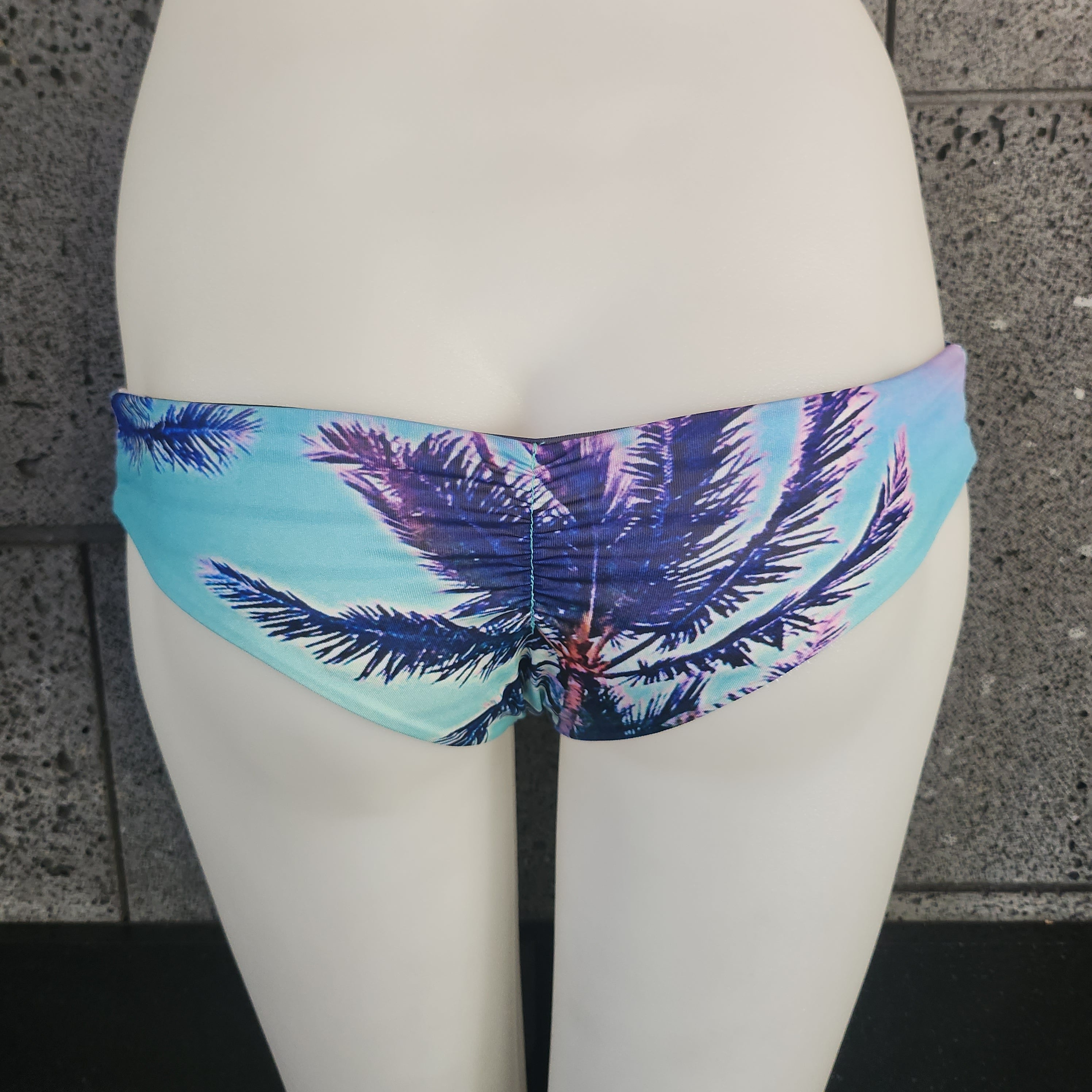 Loco Boutique Makapuu Palm Cinched Rear Bikini Bottom