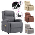 vidaXL Massage Chair Electric Massaging Recliner Chair for Elderly Fabric